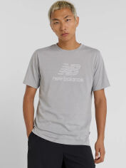 Акція на Футболка довга чоловіча New Balance Heathertech Logo MT51003 2XL Сіра від Rozetka