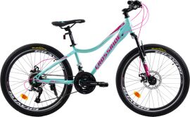 Акція на Велосипед Crossride MТВ ST "Molly Lady" 24"  13" Бірюзовий (0225-130-2) від Rozetka