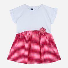 Акція на Дитяча літня сукня для дівчинки Chicco 09037952000000-076 110 см Червона з принтом від Rozetka