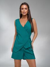 Акція на Костюм жіночий ISSA PLUS 15129A XL Зелений від Rozetka