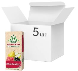 Акція на Набір чаю Карпати Мультифрукт 20 пакетиків х 5 пачок від Rozetka