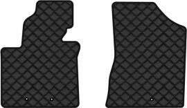 Акція на Килимки з екошкіри EVAtech ECO в салон авто передні для Sorento (XM) 7 seats Restyling Kia 2012-2014 2 покоління SUV Korea Екошкіра чорна з чорною ниткою чорний кант від Rozetka