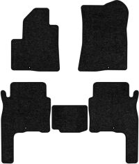 Акція на Ворсові килимки EVAtech Standard в салон авто для Hyundai Santa FE (CM) 5 seats 2006-2010 2 покоління SUV Korea Чорний кант від Rozetka