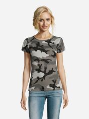 Акція на Футболка бавовняна жіноча Sol's Camo Women 01187521 M Сірий камуфляж від Rozetka