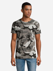 Акція на Футболка бавовняна довга чоловіча Sol's Camo Men 01188521 2XL Сірий камуфляж від Rozetka