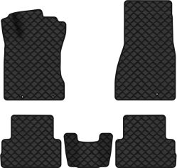 Акція на Килимки з екошкіри EVAtech ECO в салон авто для X-Trail (T31) Nissan 2007-2010 2 покоління SUV EU Екошкіра чорна з чорною ниткою чорний кант від Rozetka