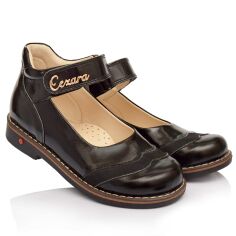 Акція на Туфлі Cezara Orthopedic шкільні 33 Чорні (1826-0133) від Rozetka