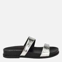 Акція на Жіночі шльопанці Calvin Klein 645943614 37.5 Сріблясті від Rozetka