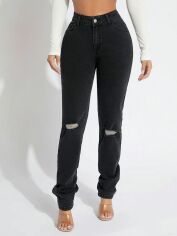 Акція на Джинси Regular fit жіночі SHEIN GD-00154050 2XL Темно-сірі від Rozetka