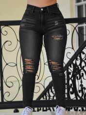 Акція на Джинси жіночі SHEIN GD-00113060 2XL Чорні від Rozetka
