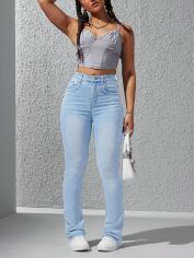 Акція на Джинси Slim fit жіночі SHEIN GD-00146098 M Блакитні від Rozetka