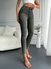 Акція на Джинси Skinny жіночі SHEIN GD-00135356 34 Темно-сірі від Rozetka