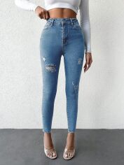 Акція на Джинси жіночі SHEIN GD-00103534 40 Блакитні від Rozetka