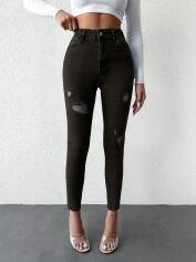 Акція на Джинси жіночі SHEIN GD-00112996 36 Чорні від Rozetka
