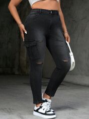 Акція на Джинси жіночі SHEIN GD-00139236 3XL Чорні від Rozetka