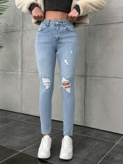 Акція на Джинси жіночі SHEIN GD-00135431 40 Блакитні від Rozetka
