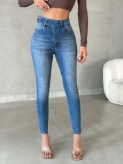 Акція на Джинси жіночі SHEIN GD-00135439 40 Блакитні від Rozetka