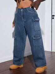 Акція на Джинси жіночі SHEIN GD-00133999 XL Сині від Rozetka