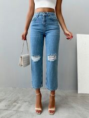 Акція на Джинси жіночі SHEIN GD-00154704 40 Блакитні від Rozetka
