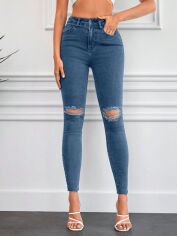 Акція на Джинси жіночі SHEIN GD-00148507 XS Сині від Rozetka