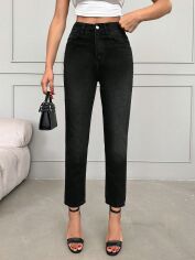 Акція на Джинси жіночі SHEIN GD-00135421 40 Чорні від Rozetka