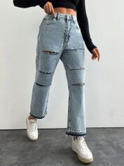 Акція на Джинси жіночі SHEIN GD-00113143 L Сіро-блакитні від Rozetka