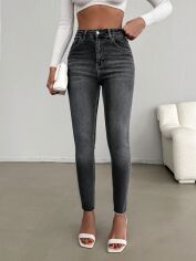 Акція на Джинси жіночі SHEIN GD-00135416 40 Темно-сірі від Rozetka
