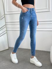 Акція на Джинси Skinny жіночі SHEIN GD-00113312 34 Сині від Rozetka
