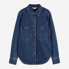 Акція на Сорочка джинсова жіноча H&M 1193805001c20 XS Синя від Rozetka
