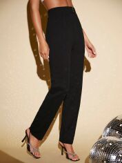 Акція на Штани жіночі SHEIN GD-00102922 XS Чорні від Rozetka