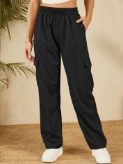 Акція на Штани жіночі SHEIN GD-00133858 XL Чорні від Rozetka