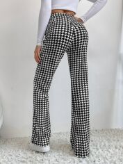 Акція на Штани жіночі SHEIN GD-00153160 XS Чорно-білі від Rozetka