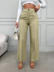 Акція на Штани жіночі SHEIN GD-00155999 XL Бежеві від Rozetka