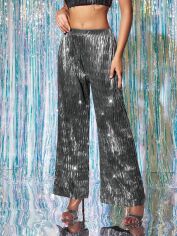 Акція на Штани жіночі SHEIN GD-00150418 S Сірі від Rozetka