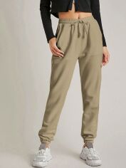 Акція на Штани жіночі SHEIN GD-00130736 XS Сіро-бежеві від Rozetka