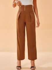 Акція на Штани жіночі SHEIN GD-00102929 S Коричневі від Rozetka