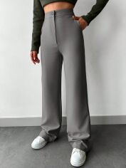 Акція на Штани жіночі SHEIN GD-00098910 L Сірі від Rozetka