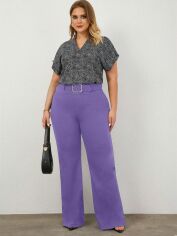 Акція на Штани жіночі SHEIN GD-00112265 4XL Фіолетові від Rozetka