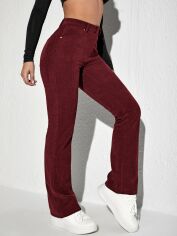 Акція на Штани жіночі SHEIN GD-00101309 XS Бордові від Rozetka