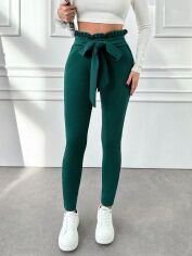 Акція на Штани жіночі SHEIN GD-00103049 S Темно-зелені від Rozetka