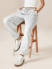 Акція на Штани жіночі SHEIN GD-00129944 XL Світло-сірі від Rozetka