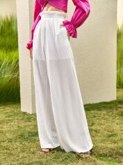 Акція на Штани жіночі SHEIN GD-00112344 S Білі від Rozetka