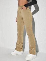 Акція на Штани жіночі SHEIN GD-00101306 XS Світло-бежеві від Rozetka