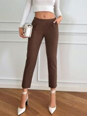 Акція на Штани жіночі SHEIN GD-00115868 S Коричневі від Rozetka