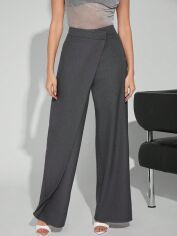 Акція на Штани жіночі SHEIN GD-00143199 L Темно-сірі від Rozetka