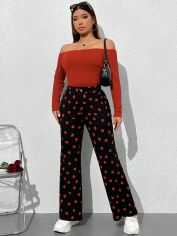 Акція на Штани жіночі SHEIN GD-00139841 4XL Чорні від Rozetka