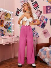 Акція на Штани жіночі SHEIN GD-00112179 S Рожеві від Rozetka