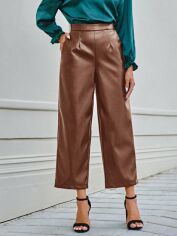Акція на Штани жіночі SHEIN GD-00100638 S Коричневі від Rozetka