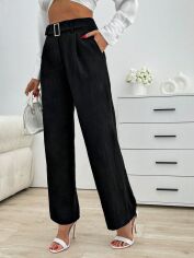 Акція на Штани жіночі SHEIN GD-00112291 S Чорні від Rozetka