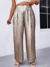 Акція на Штани жіночі SHEIN GD-00136132 XL Сіро-бежеві від Rozetka